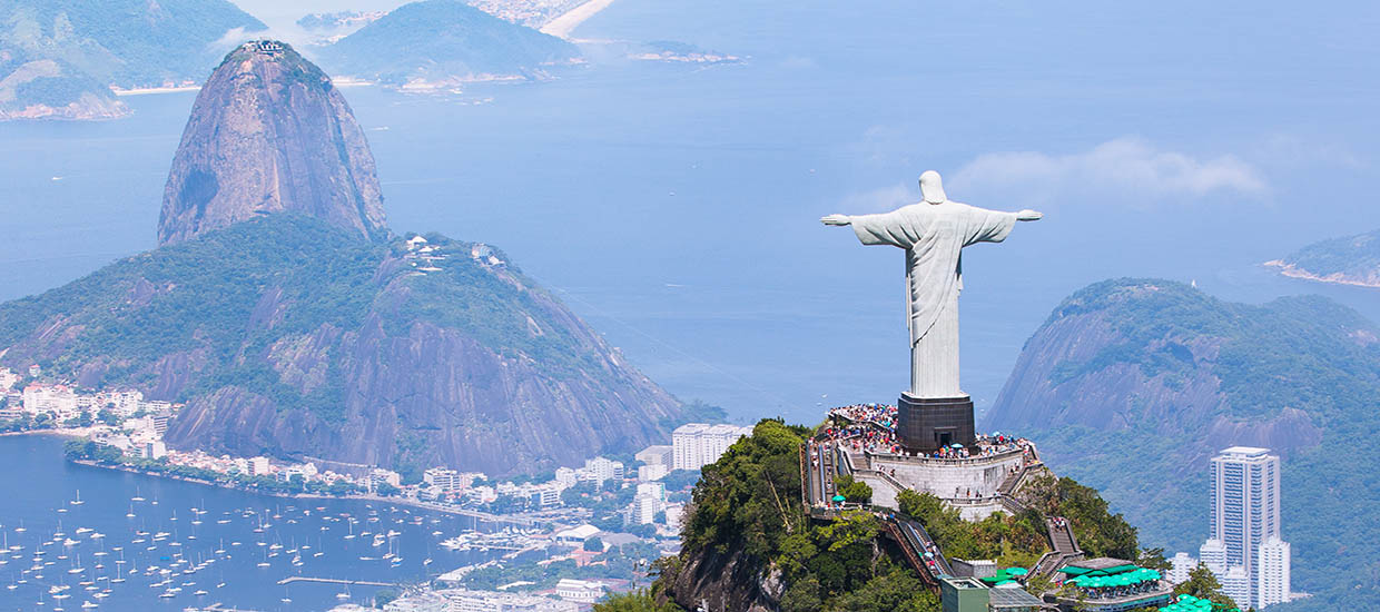 A stock photo of the Christ Redeemer statue in Brazil.
