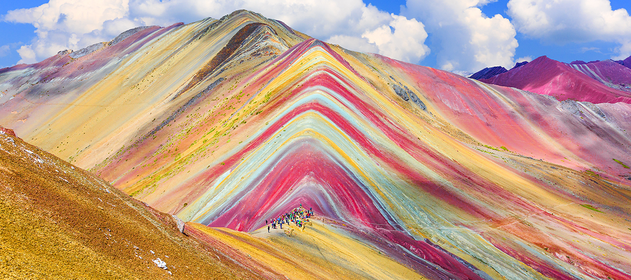 Image of Rainbow Mountain in Vinicunca Cusco region, Peru. 