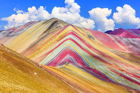 Image of Rainbow Mountain in Vinicunca Cusco region, Peru. 