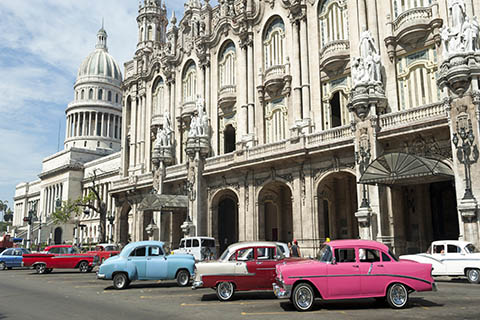 A stock photo of the Galician Palace in Havana Cuba.