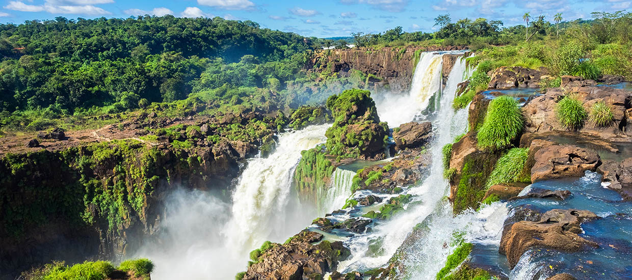 A stock photo of Iguazu Falls in South America.